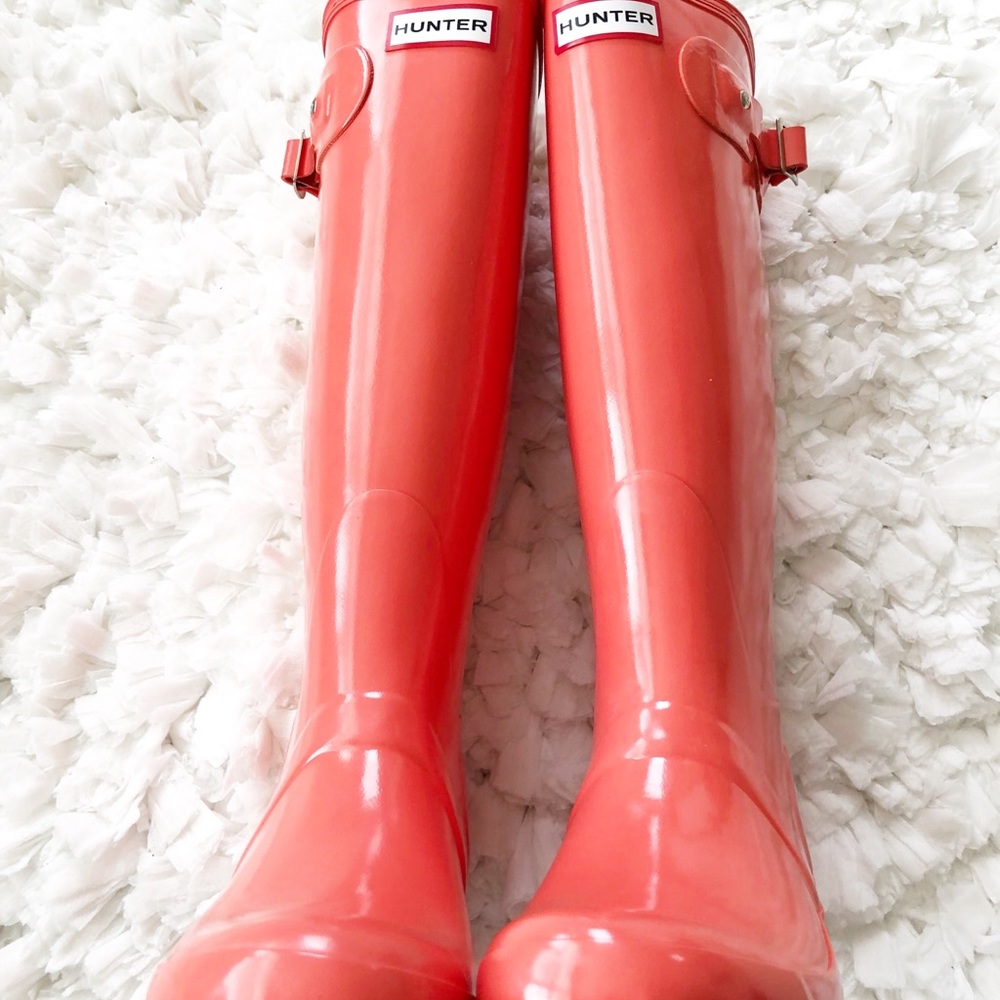 🆕Authentic Hunter Orange Knee-High Rain Boots 7 - Picture 3 of 8